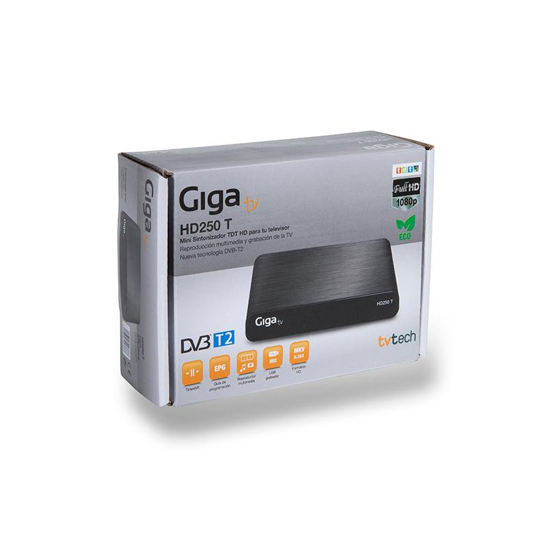 RECEPTOR TDT GIGA TV HD250T DVB-T2 HD
