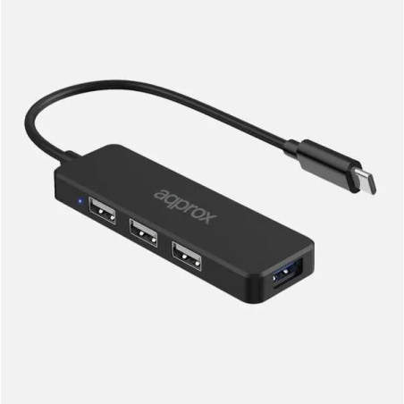 HUB USB TIPO-C SALIDAS 3xUSB 2 0 1xUSB 3 0