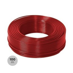 CABLE UNIPOLAR SECCION 0 25mm ROJO ROLLO 100m