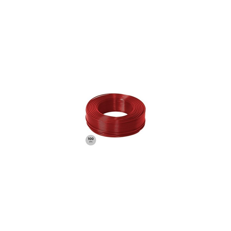 CABLE UNIPOLAR SECCION 0 25mm ROJO ROLLO 100m
