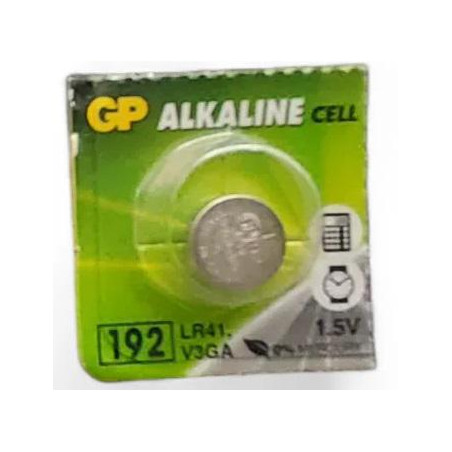 PILA DE BOTON LR41 192 7 90x3 60mm 1 5V 24mAh GP