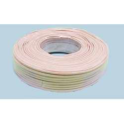 CABLE TELEFONICO PLANO 28AWG  4 VIAS  COLOR MARFIL