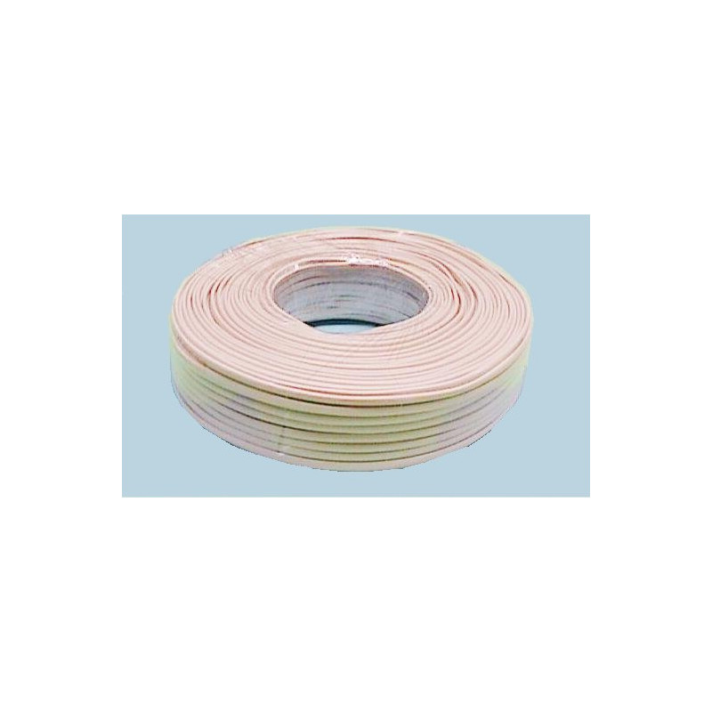 CABLE TELEFONICO PLANO 28AWG  4 VIAS  COLOR MARFIL
