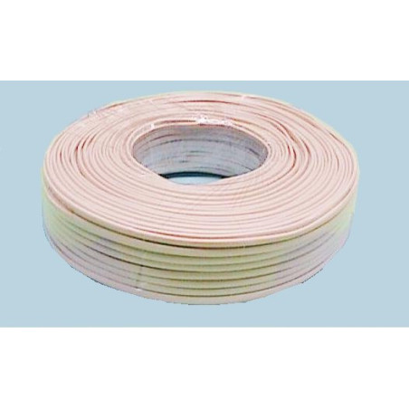 CABLE TELEFONICO PLANO 28AWG  4 VIAS  COLOR MARFIL