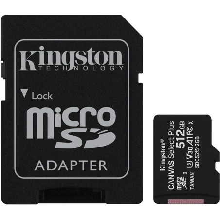 TARJETA MICRO SD 512GB KINGSTON CANVAS SELECT PLUS