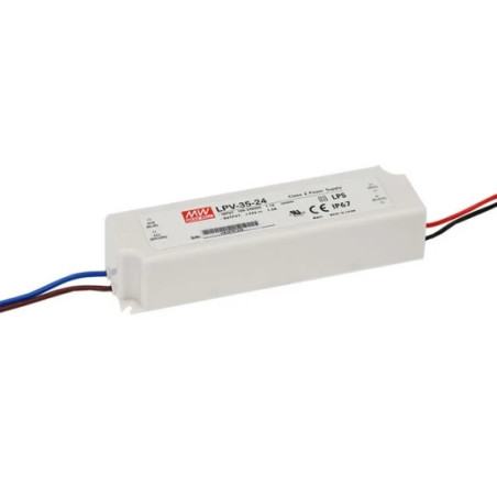 FUENTE LED DRIVER 12VCC 3A 36W MEANWELL LPV-35-12