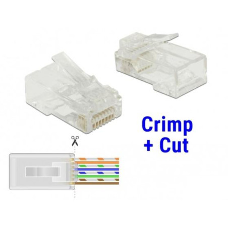 CONECTOR RJ45 8P8C CAT 6 UTP CRIMPAR/CORTAR