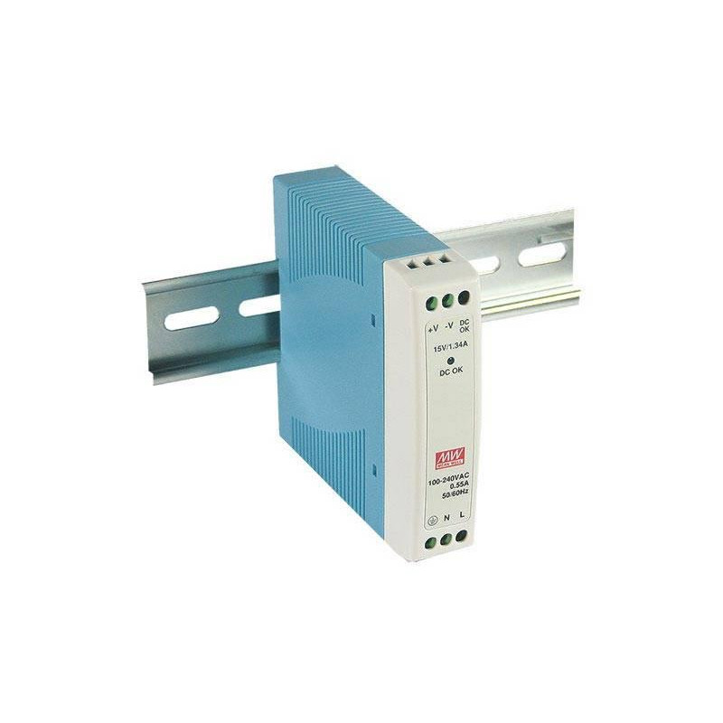 FUENTE CARRIL 5VCC 2A 10W MEANWELL MDR-10-5