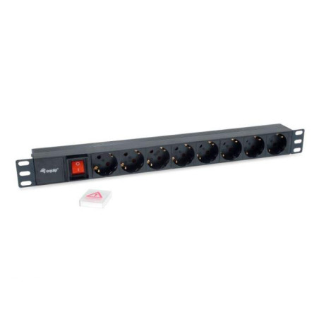 REGLETA 8 TOMAS SCHUKO C/INTERRUPTOR RACK 19 