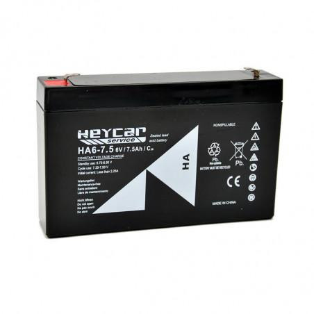 BATERIA 6V 7A PLOMO AGM 92x148X33nn HEYCAR