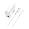 CARGADOR 3A 18W USB CABLE 1M TIPO C  USB BLANCO