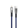 CABLE USB A LIGHTNING 3A 1M ZINC AZUL PREMIUM