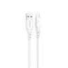 CABLE USB A MICRO 3A 1M PVC BLANCO