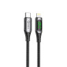 CABLE TIPO C A LIGHTNING 3A 20W DISPLAY DIGITAL