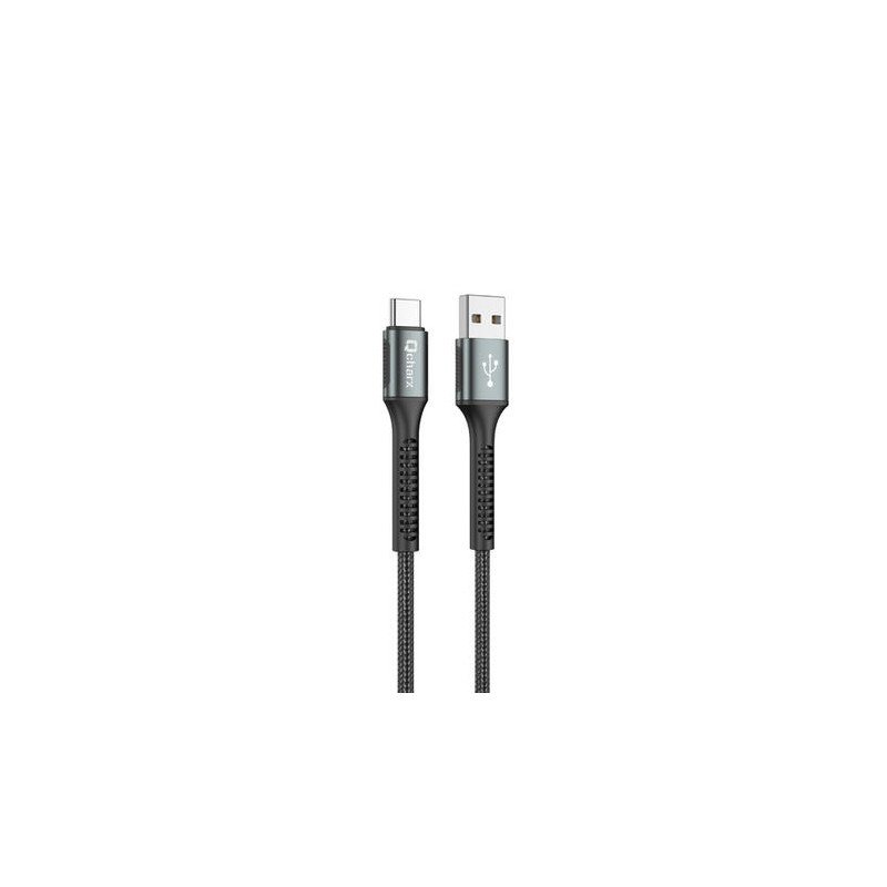 CABLE TIPO C A TIPO C 3A 100W 1M ALUM TRENZ NEGRO