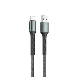 CABLE TIPO C A TIPO C 3A 100W 1M ALUM TRENZ NEGRO