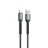 CABLE TIPO C A TIPO C 3A 100W 1M ALUM TRENZ NEGRO