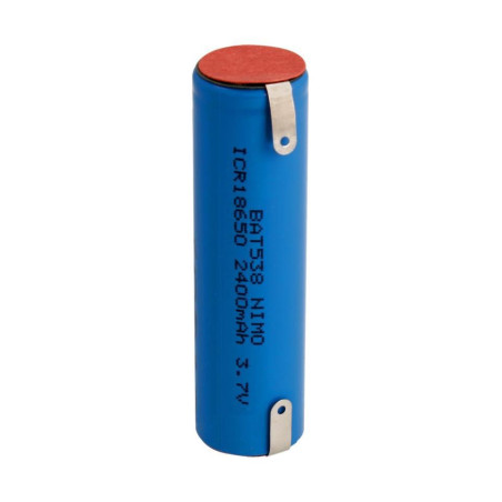PILA RECARGABLE LI-ION ICR18650 TERMINALES SIN CTO