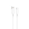 CABLE USB A TIPO C 3A 1M SILICONA BLANCO