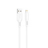 CABLE USB A LIGHTNING 3A 1M SILICONA BLANCO