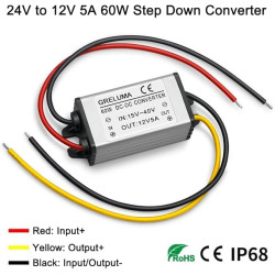 REDUCTOR DE VOLTAJE DE 24V A 12V 5A
