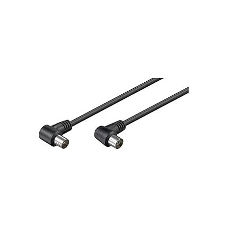CABLE ANTENA TV M-H CODO C/FILTRO NEGRO 1 5m