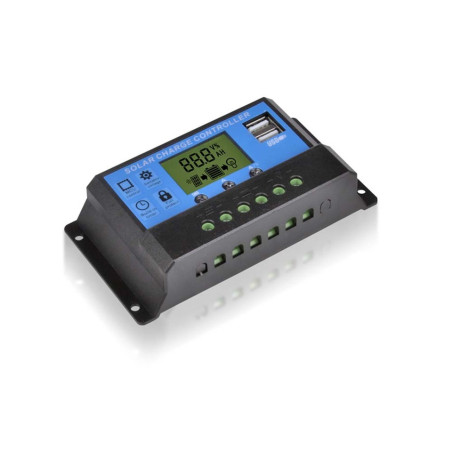 REGULADOR PWM CARGA SOLAR 30A 12-24V 2xUSB