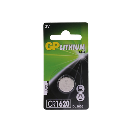 PILA DE BOTON CR1620 GP 16x2mm 3V 78mAh
