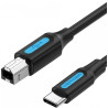 CABLE USB 2 0 TIPO C MACHO - TIPO B MACHO 1m