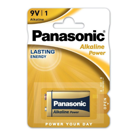 BLISTER 1 PILA 9V ALCALINA LR09  6LF22 PANASONIC
