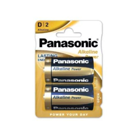BLISTER 2 PILAS ALCALINAS LR20  D  PANASONIC