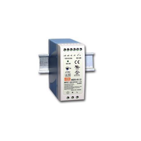 FUENTE CARRIL 40W 12VCC 3 3A MEANWELL MDR-40-12