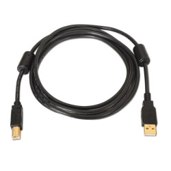 CABLE USB 2 0 TIPO A MACHO-TIPO B M  FERRITAS 3m