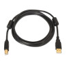 CABLE USB 2 0 TIPO A MACHO-TIPO B M  FERRITAS 3m