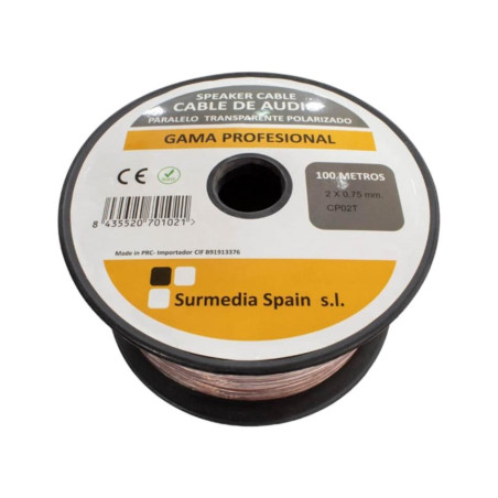 CABLE DE AUDIO PARALELO 2X0 75MM TRANSPARENTE POLA
