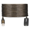 CABLE USB 2 0 AMPLIFICADO TIPO A MACHO-HEMBRA 25M 