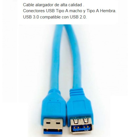 CABLE USB 3 0 TIPO A MACHO-HEMBRA 5M