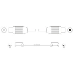 CABLE ANTENA TV CON FILTRO M-H 2 5 METROS