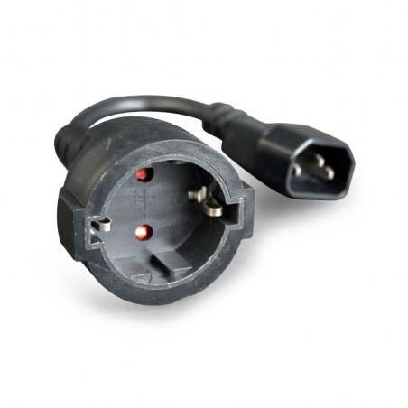 ADAPTADOR IEC-C14 MACHO - SCHUKO HEMBRA 0 15m