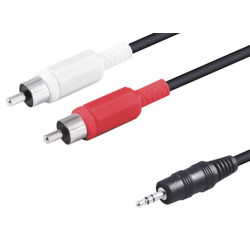 CABLE AUDIO JACK 3 5 MACHO ST  A 2RCA M 5M