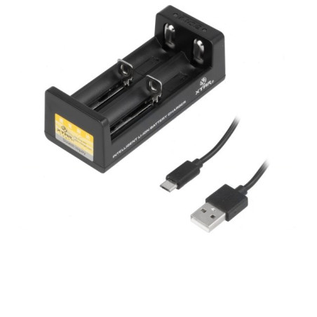 MC2PLUS CARGADOR PARA 2 BATERIAS LITIO USB