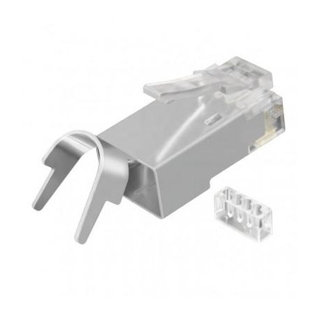 CONECTOR RJ45 FTP CAT 7 BLINDADO CON GUIA