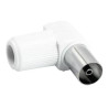 CONECTOR ANTENA TV HEMBRA ACODADO BLANCO