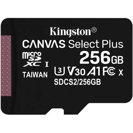 TARJETA MICRO SD 256GB KINGSTON CANVAS SELECT PLUS
