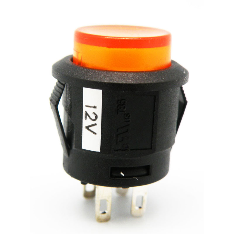 INTERRUPTOR LED AMARILLO ON-OFF 12V