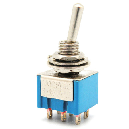 CONMUTADOR MINI 6 P  ON -OFF- ON  2 RETORNOS