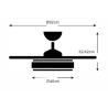 VENTILADOR MODELO SELINA-S 35W Y 4 ASPAS NEGRO