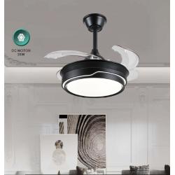 VENTILADOR MODELO SELINA-S 35W Y 4 ASPAS NEGRO