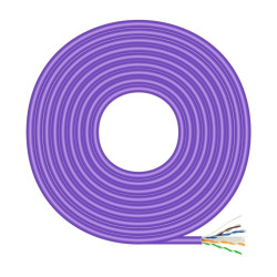 CABLE UTP CAT 6 RIGIDO LSZH AWG23 CCA VIOLETA 305M