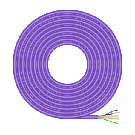 CABLE UTP CAT 6 RIGIDO LSZH AWG23 CCA VIOLETA 305M
